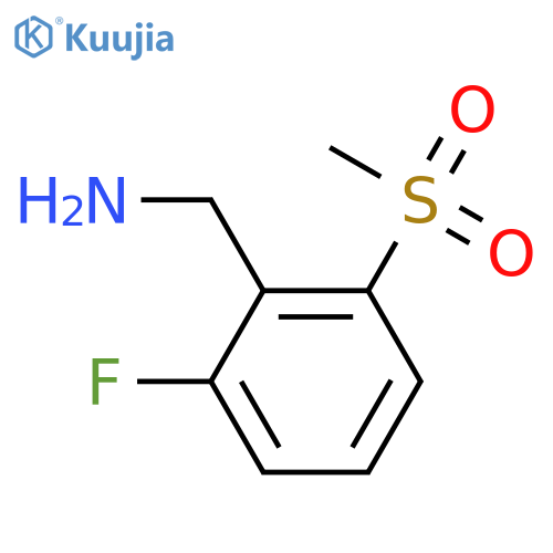 2-Fluoro-6-methanesulfonyl-benzylamine structure
