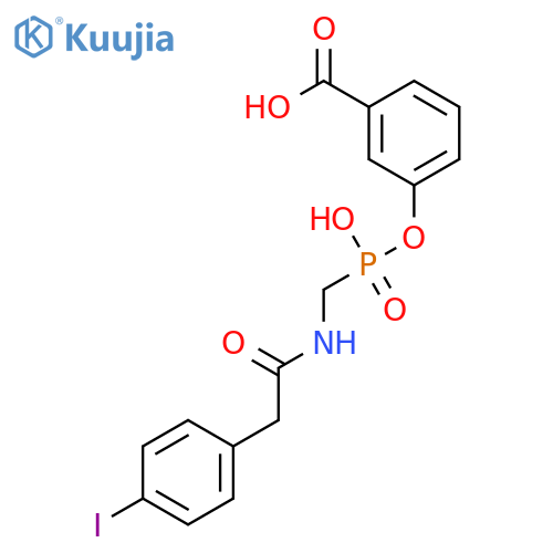 Benzoic acid,3-[[hydroxy[[[2-(4-iodophenyl)acetyl]amino]methyl]phosphinyl]oxy]- structure