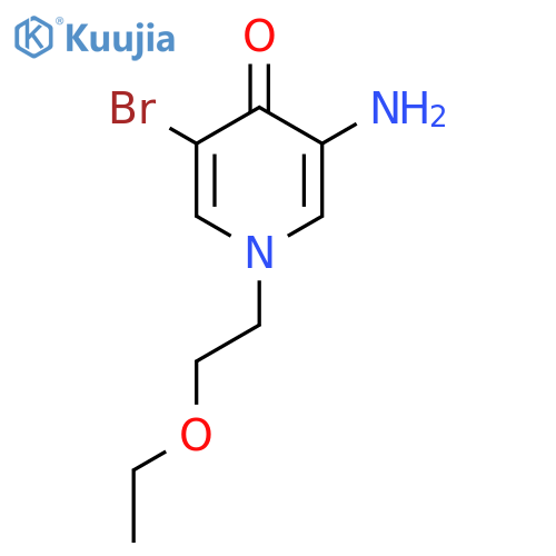 3-amino-5-bromo-1-(2-ethoxyethyl)-1,4-dihydropyridin-4-one structure