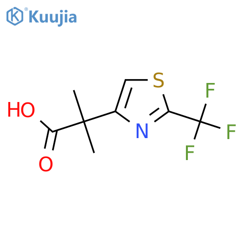 2-methyl-2-2-(trifluoromethyl)-1,3-thiazol-4-ylpropanoic acid structure