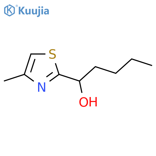 1-(4-methyl-1,3-thiazol-2-yl)pentan-1-ol structure
