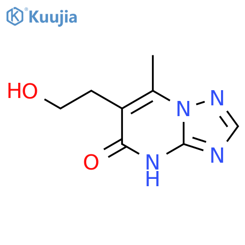 6-(2-hydroxyethyl)-7-methyl-4H,5H-1,2,4triazolo1,5-apyrimidin-5-one structure