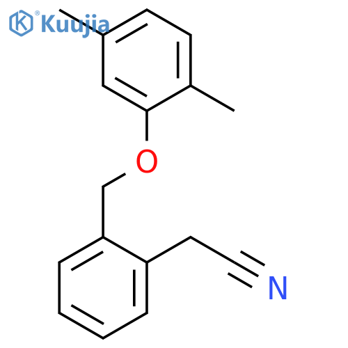 Benzeneacetonitrile, 2-[(2,5-dimethylphenoxy)methyl]- structure