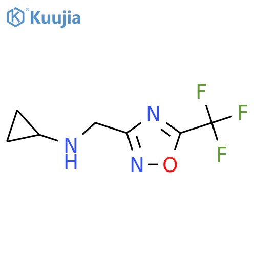 N-{5-(trifluoromethyl)-1,2,4-oxadiazol-3-ylmethyl}cyclopropanamine structure