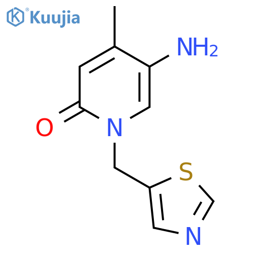 5-amino-4-methyl-1-(1,3-thiazol-5-yl)methyl-1,2-dihydropyridin-2-one structure