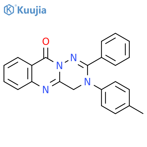 10H-[1,2,4]Triazino[6,1-b]quinazolin-10-one, 3,4-dihydro-3-(4-methylphenyl)-2-phenyl- structure
