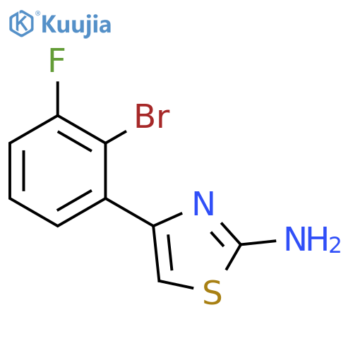 4-(2-bromo-3-fluorophenyl)-1,3-thiazol-2-amine structure