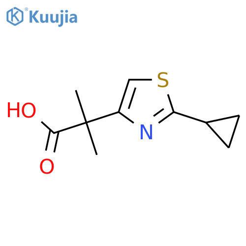 2-(2-cyclopropyl-1,3-thiazol-4-yl)-2-methylpropanoic acid structure