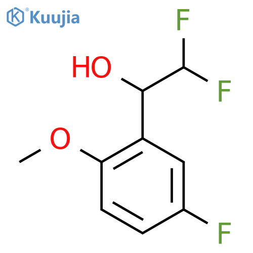 2,2-Difluoro-1-(5-fluoro-2-methoxyphenyl)ethan-1-ol structure