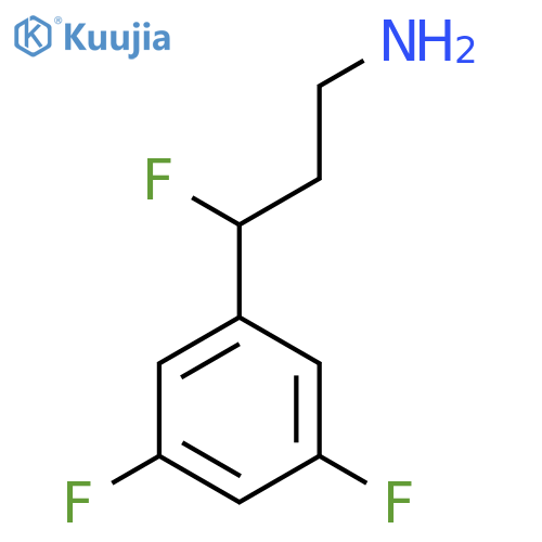 3-(3,5-difluorophenyl)-3-fluoropropan-1-amine structure