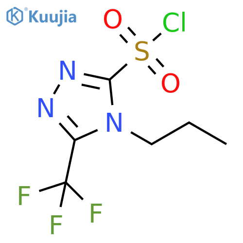 4-propyl-5-(trifluoromethyl)-4H-1,2,4-triazole-3-sulfonyl chloride structure