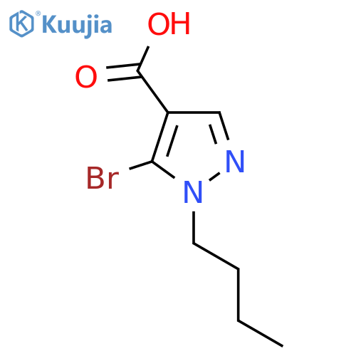 5-bromo-1-butyl-1H-pyrazole-4-carboxylic acid structure