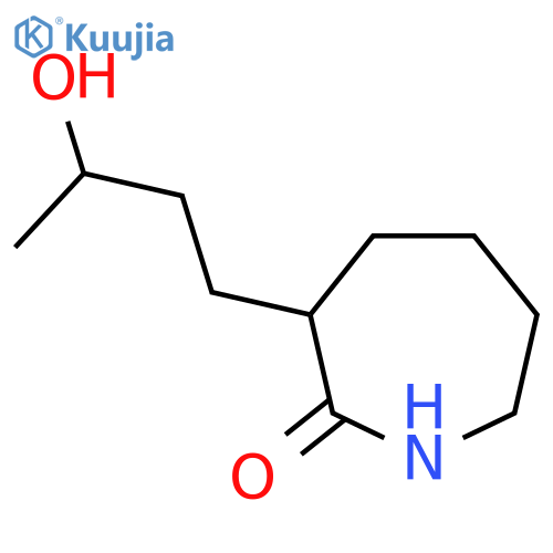 3-(3-Hydroxybutyl)azepan-2-one structure