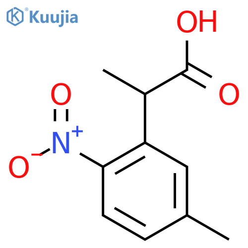 2-(5-methyl-2-nitrophenyl)propanoic acid structure
