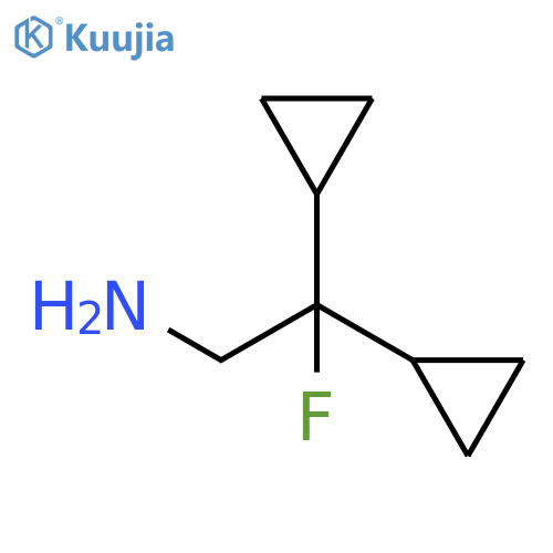 2,2-dicyclopropyl-2-fluoroethan-1-amine structure