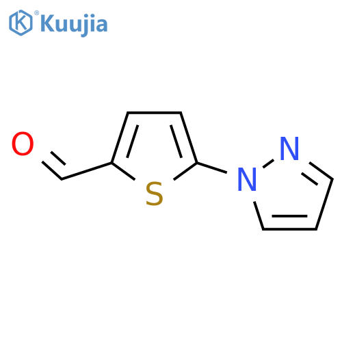 5-(1H-pyrazol-1-yl)thiophene-2-carbaldehyde structure