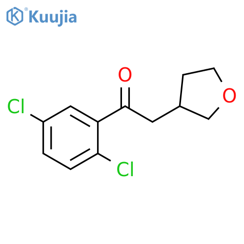 1-(2,5-dichlorophenyl)-2-(oxolan-3-yl)ethan-1-one structure