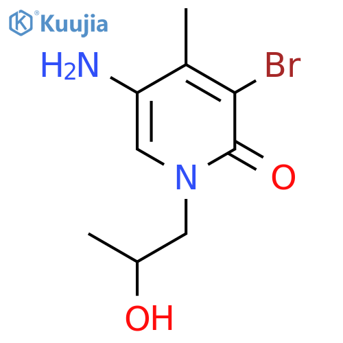 5-Amino-3-bromo-1-(2-hydroxypropyl)-4-methyl-1,2-dihydropyridin-2-one structure