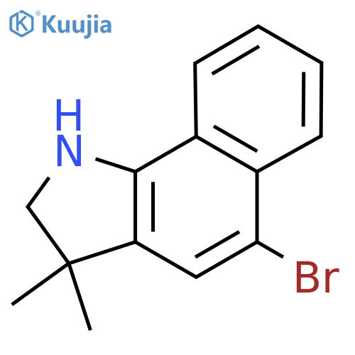 5-bromo-3,3-dimethyl-1H,2H,3H-benzo[g]indole structure