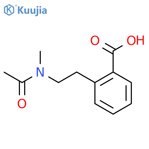 2-2-(N-methylacetamido)ethylbenzoic acid structure