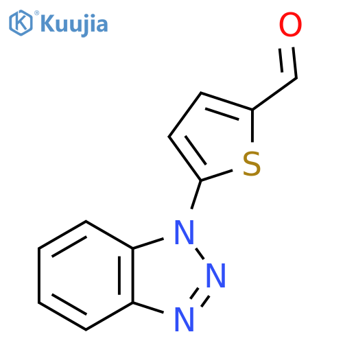 5-(1H-1,2,3-benzotriazol-1-yl)thiophene-2-carbaldehyde structure