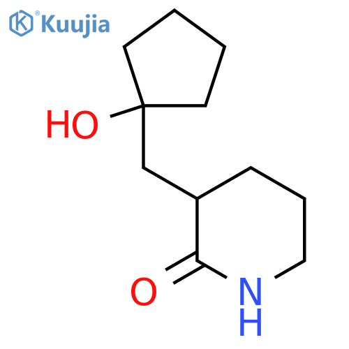 3-[(1-Hydroxycyclopentyl)methyl]piperidin-2-one structure