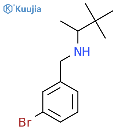 [(3-Bromophenyl)methyl](3,3-dimethylbutan-2-yl)amine structure