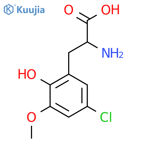 2-amino-3-(5-chloro-2-hydroxy-3-methoxyphenyl)propanoic acid structure