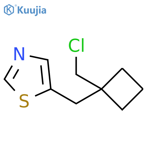 Thiazole, 5-[[1-(chloromethyl)cyclobutyl]methyl]- structure