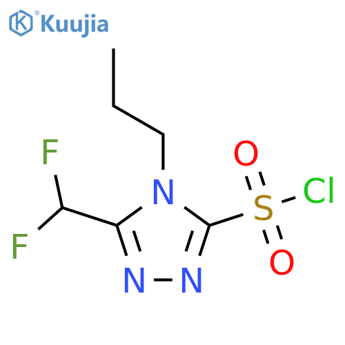 5-(difluoromethyl)-4-propyl-4H-1,2,4-triazole-3-sulfonyl chloride structure