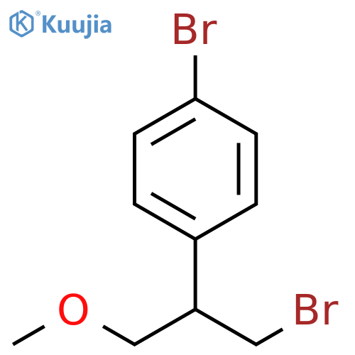 1-bromo-4-(1-bromo-3-methoxypropan-2-yl)benzene structure