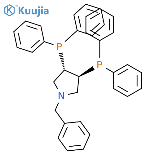 Pyrrolidine,3,4-bis(diphenylphosphino)-1-(phenylmethyl)-, (3S,4S)- structure
