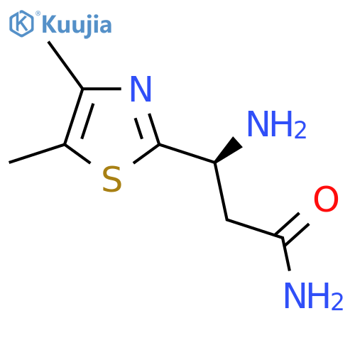 (3S)-3-Amino-3-(dimethyl-1,3-thiazol-2-yl)propanamide structure