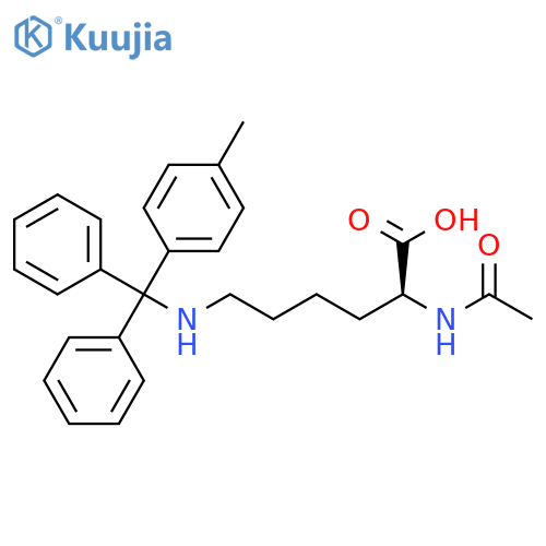 (S)-2-Acetamido-6-(diphenyl(p-tolyl)methylamino)hexanoic acid structure