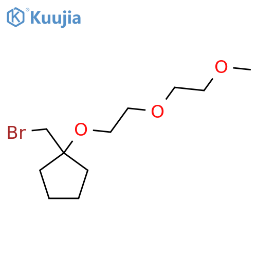 1-(bromomethyl)-1-2-(2-methoxyethoxy)ethoxycyclopentane structure