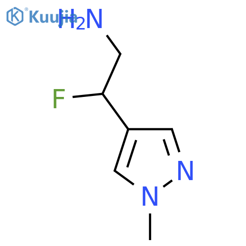 2-fluoro-2-(1-methyl-1H-pyrazol-4-yl)ethan-1-amine structure