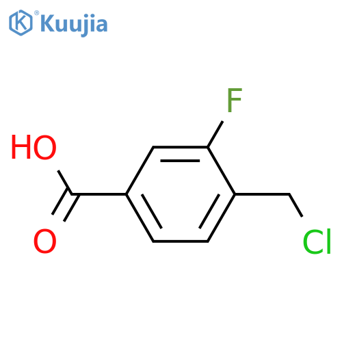 4-(chloromethyl)-3-fluorobenzoic acid structure