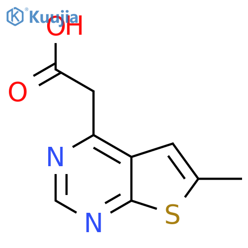 2-{6-methylthieno2,3-dpyrimidin-4-yl}acetic acid structure