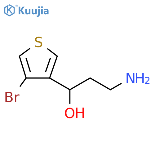 3-Thiophenemethanol, α-(2-aminoethyl)-4-bromo- structure