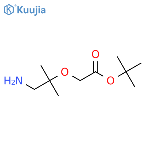tert-butyl 2-(1-amino-2-methylpropan-2-yl)oxyacetate structure