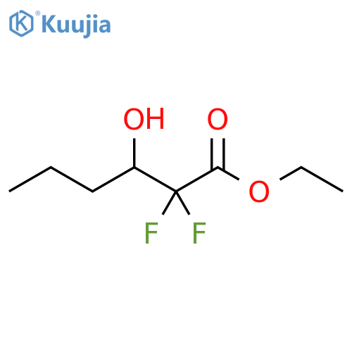 Ethyl 2,2-difluoro-3-hydroxyhexanoate structure