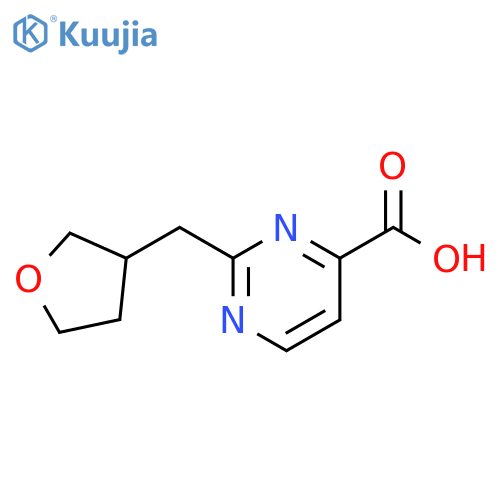 4-Pyrimidinecarboxylic acid, 2-[(tetrahydro-3-furanyl)methyl]- structure