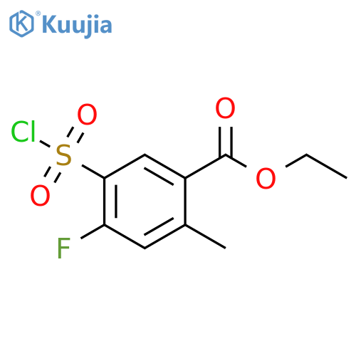 ethyl 5-(chlorosulfonyl)-4-fluoro-2-methylbenzoate structure