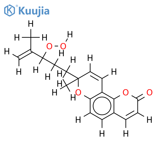 Δ4'-Isomer, 3'-hydroperoxy-8-Methyl-8-(4-methyl-3-pentenyl)-2H, 8H-benzo[1, 2-b:3, 4-b']dipyran-2-one structure