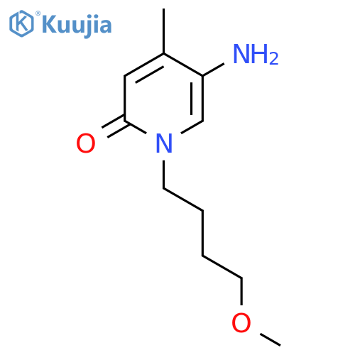 5-amino-1-(4-methoxybutyl)-4-methyl-1,2-dihydropyridin-2-one structure