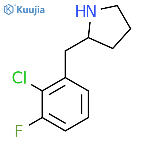 2-(2-chloro-3-fluorophenyl)methylpyrrolidine structure