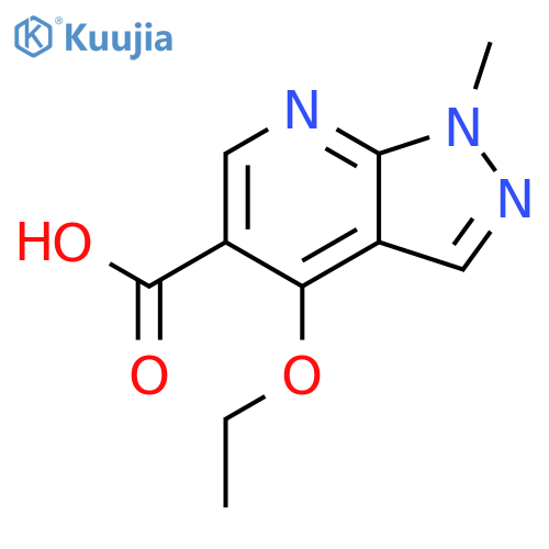4-ethoxy-1-methyl-1H-pyrazolo[3,4-b]pyridine-5-carboxylic acid structure
