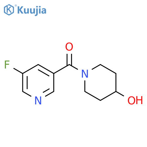 (5-fluoropyridin-3-yl)(4-hydroxypiperidin-1-yl)methanone structure