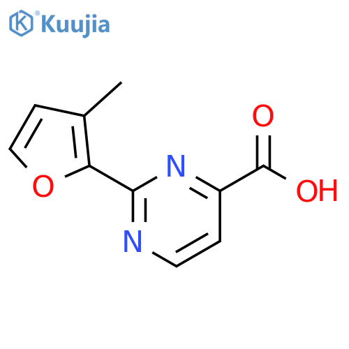 4-Pyrimidinecarboxylic acid, 2-(3-methyl-2-furanyl)- structure