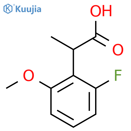 2-(2-fluoro-6-methoxyphenyl)propanoic acid structure